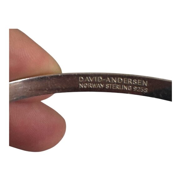 Vintage David Andersen Norway Sterling 925 S Modernist Bypass Bangle Bracelet - Picture 4 of 6